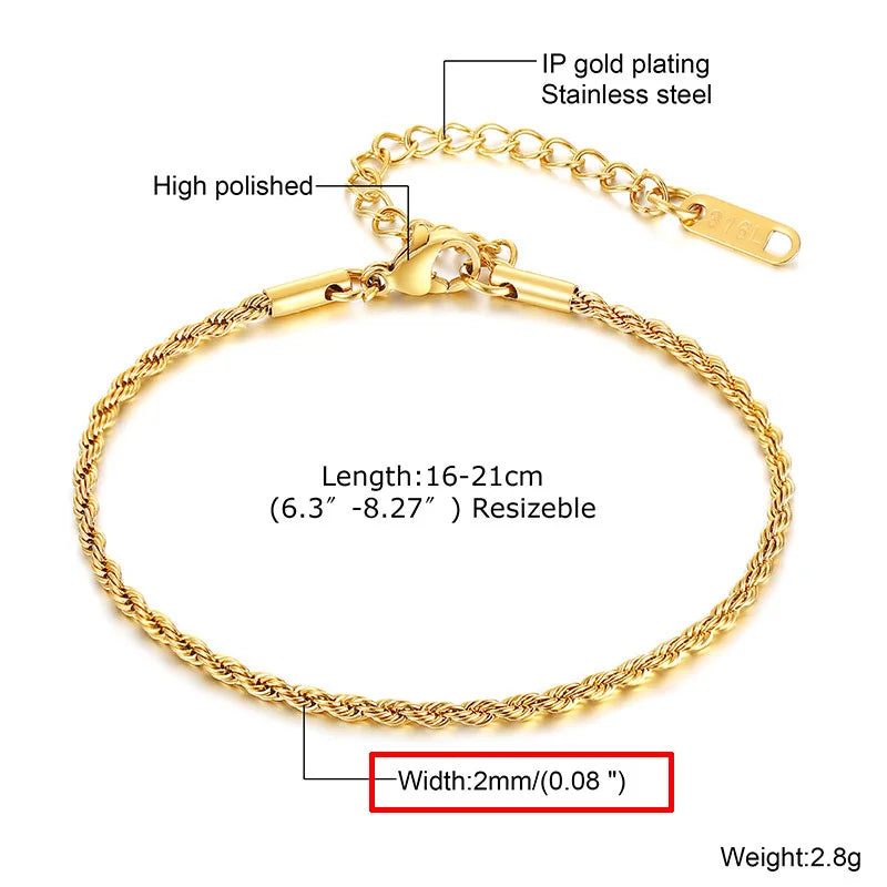 Vando™ Dainty Gold Link Bracelet