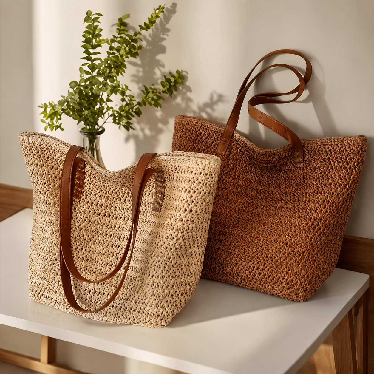 Vando™ Zipper Woven Travel Tote Bag