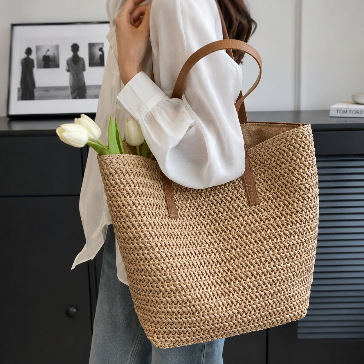 Vando™ Zipper Woven Travel Tote Bag