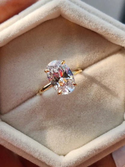 Vando™ Radiant Oval Ring — 925 Sterling Silver with Zircon