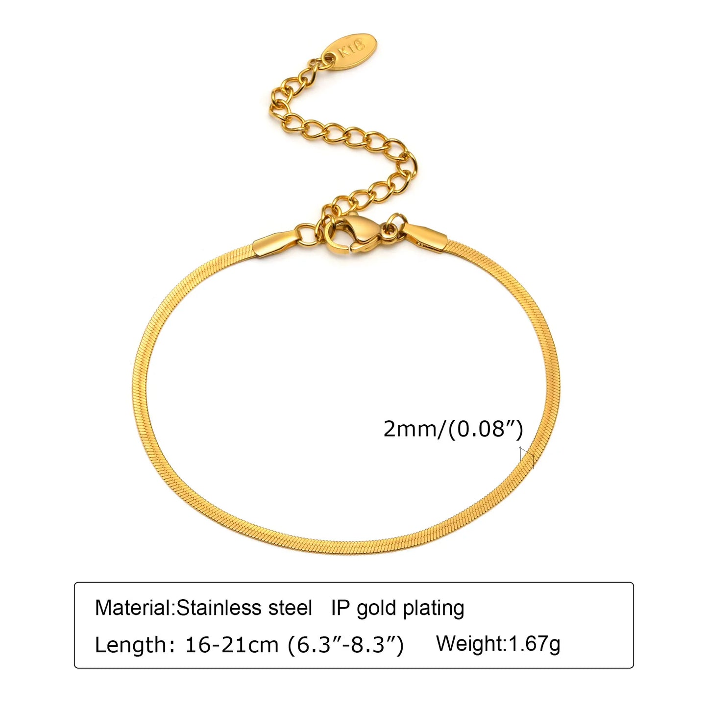 Vando™ Dainty Gold Link Bracelet