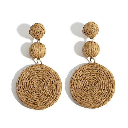 Vando™ Handmade Boho Raffia Drop Earrings