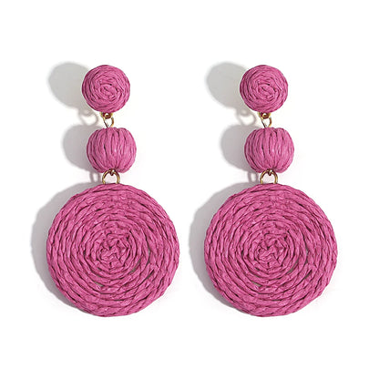 Vando™ Handmade Boho Raffia Drop Earrings