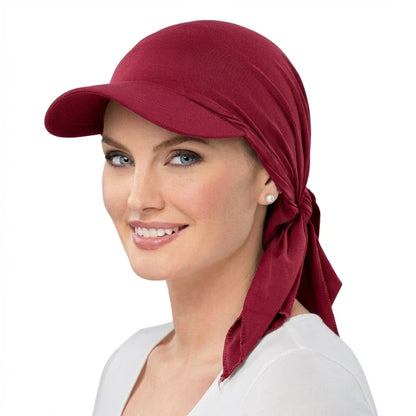 Classic Turban Sun Hat for Women — Wide Curved Brim