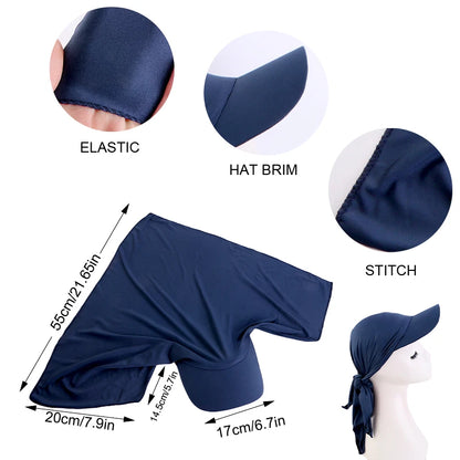 Classic Turban Sun Hat for Women — Wide Curved Brim