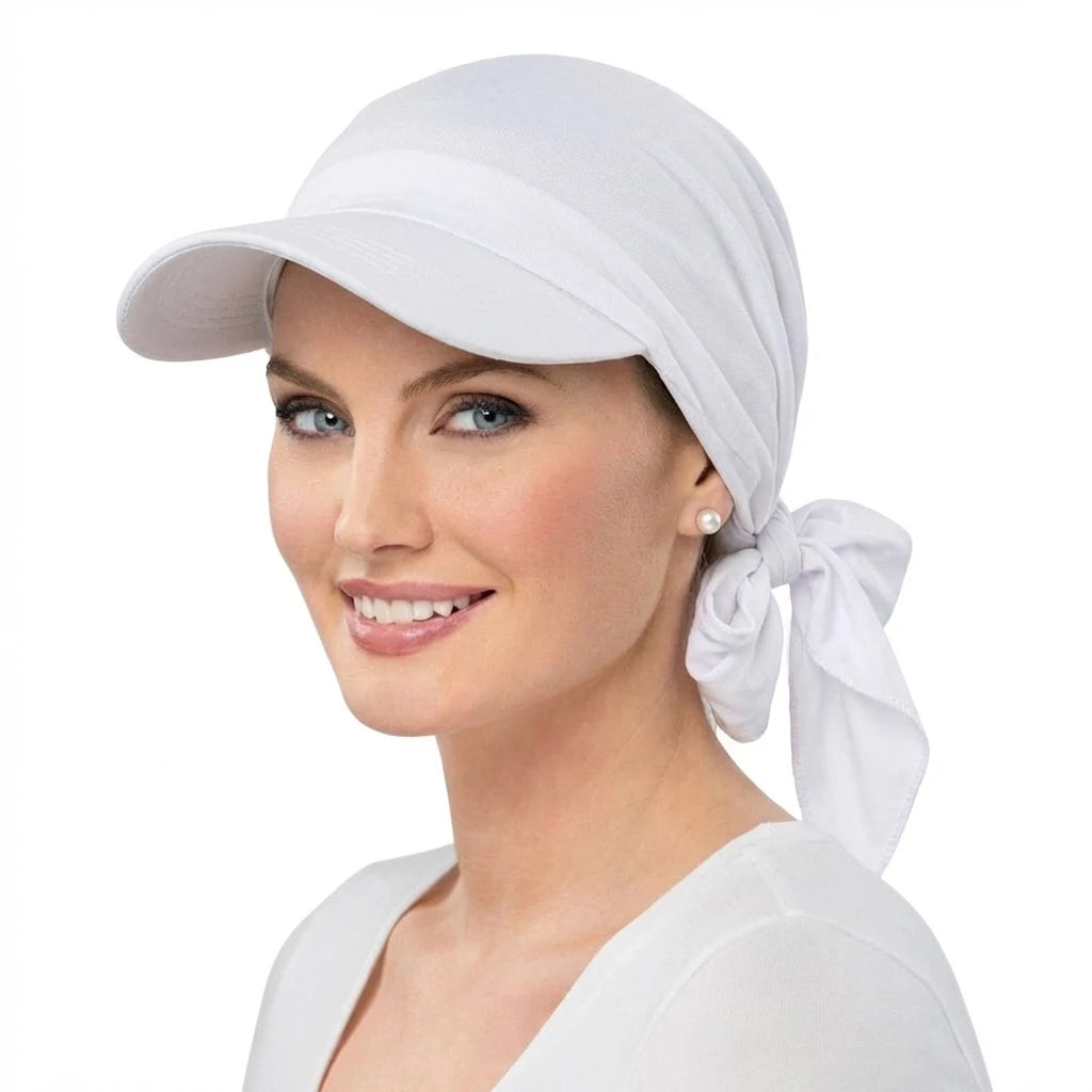 Classic Turban Sun Hat for Women — Wide Curved Brim