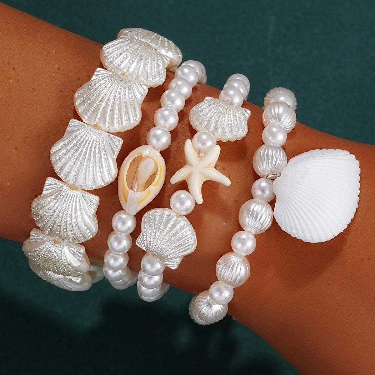 Vando™ Boho Shell & Starfish Bracelet Set