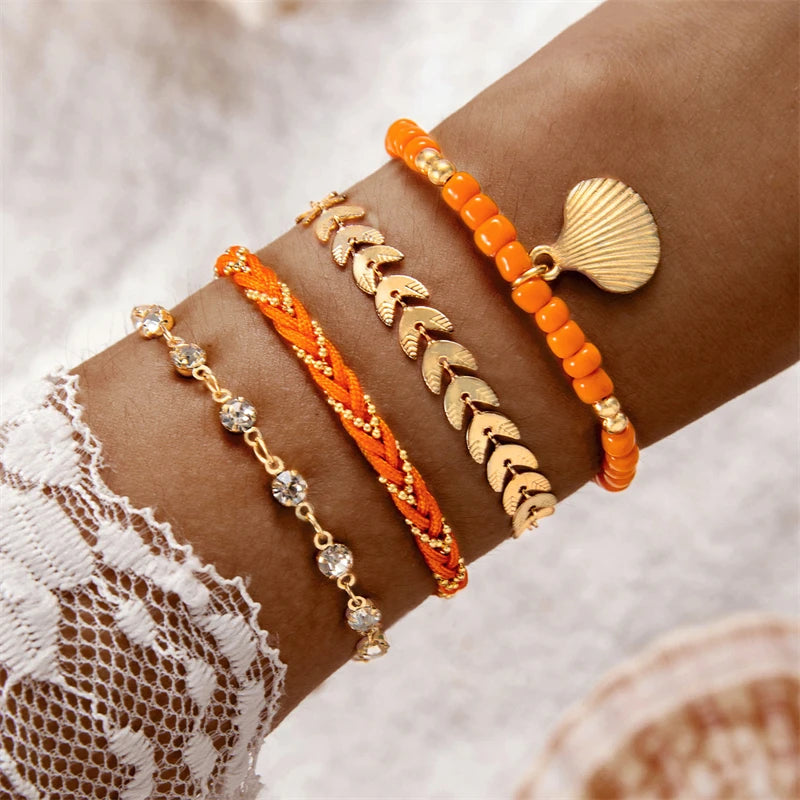 Vando™ Boho Shell & Bead Bracelet Set