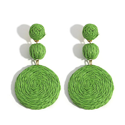 Vando™ Handmade Boho Raffia Drop Earrings