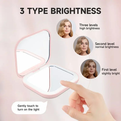 Vando™ Glow Mirror — Pocket-Sized Perfection, Anywhere You Go