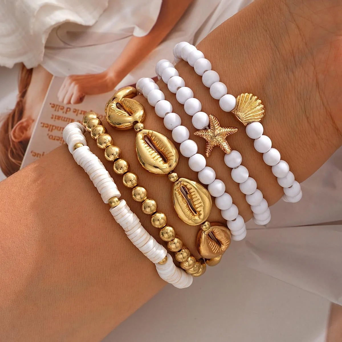 Vando™ Boho Shell & Starfish Bracelet Set