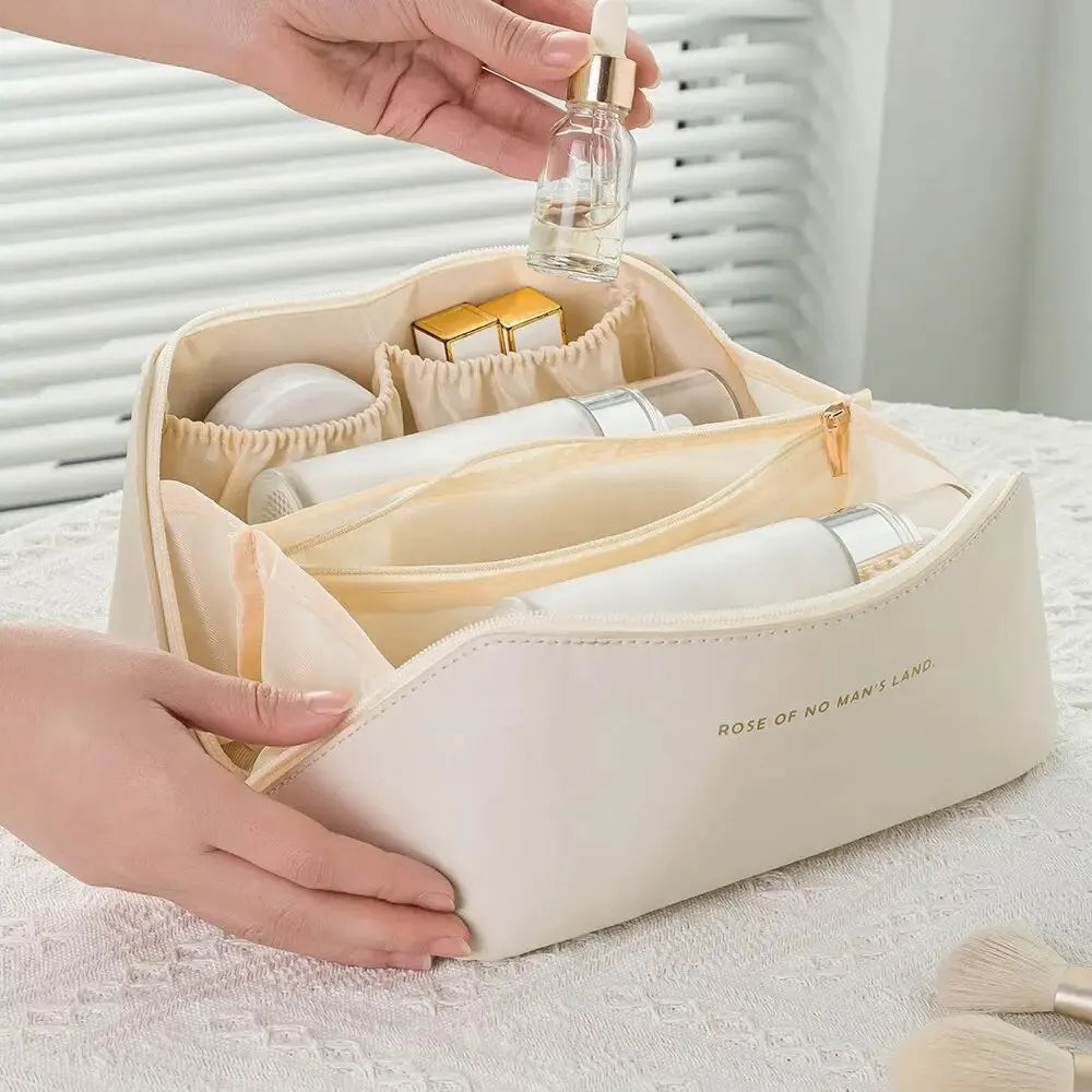 Vando™ Boho Travel Makeup Organizer — Spacious Cosmetic Case