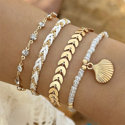 Vando™ Boho Shell & Bead Bracelet Set