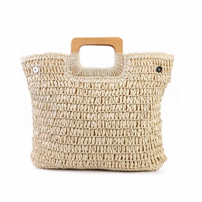 New Fashion Casual Straw Women Tote Bag Summer Designer Large Capacity Shoulder Handbas Beach Straw Bag Lady Travel Basket Purse