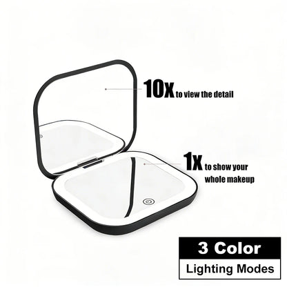 Vando™ Glow Mirror — Pocket-Sized Perfection, Anywhere You Go