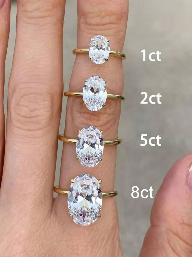 Vando™ Radiant Oval Ring — 925 Sterling Silver with Zircon