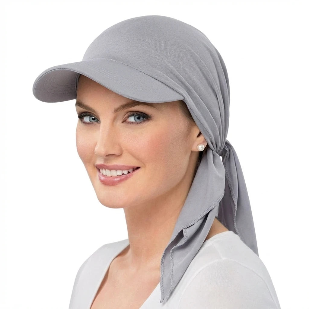 Classic Turban Sun Hat for Women — Wide Curved Brim