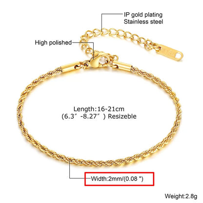 Vando™ Dainty Gold Link Bracelet
