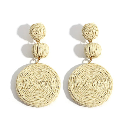 Vando™ Handmade Boho Raffia Drop Earrings