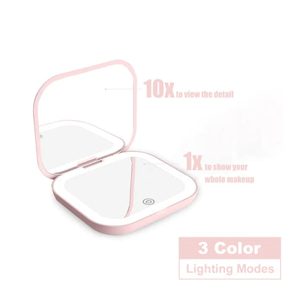 Vando™ Glow Mirror — Pocket-Sized Perfection, Anywhere You Go