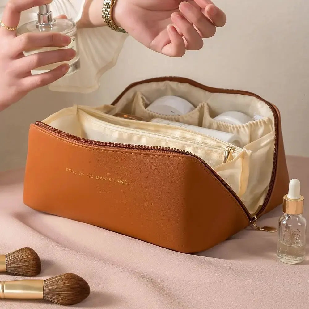 Vando™ Boho Travel Makeup Organizer — Spacious Cosmetic Case