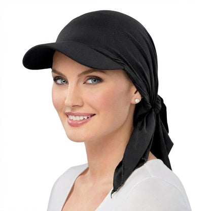 Classic Turban Sun Hat for Women — Wide Curved Brim