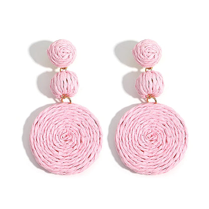 Vando™ Handmade Boho Raffia Drop Earrings