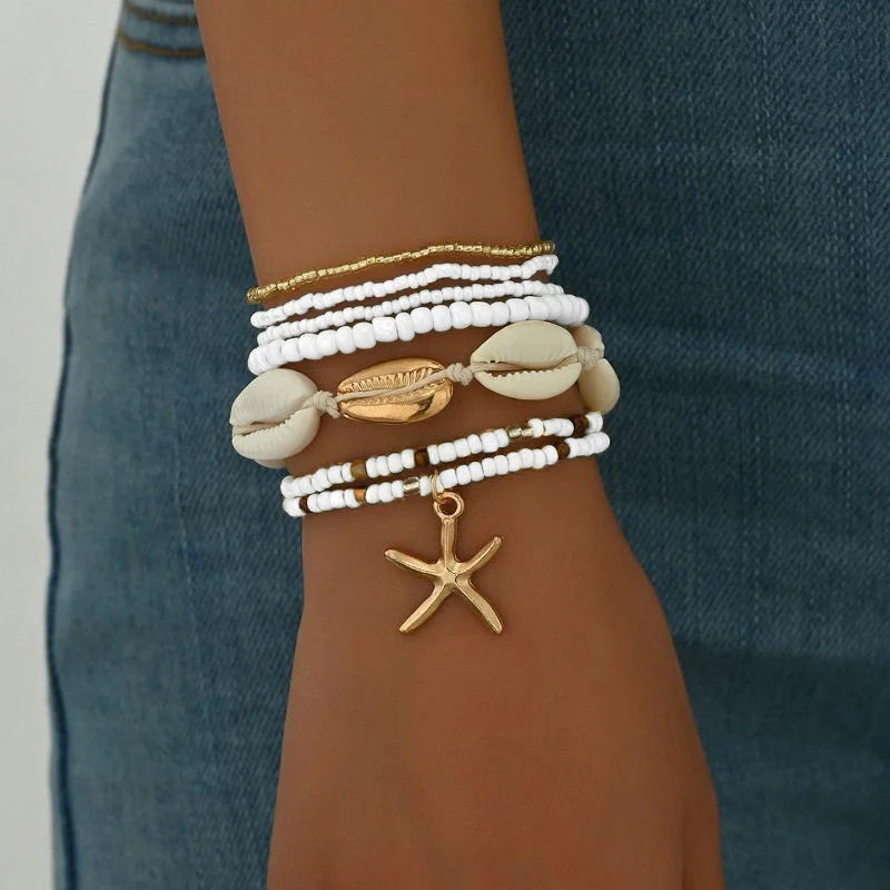 Vando™ Boho Shell & Starfish Bracelet Set