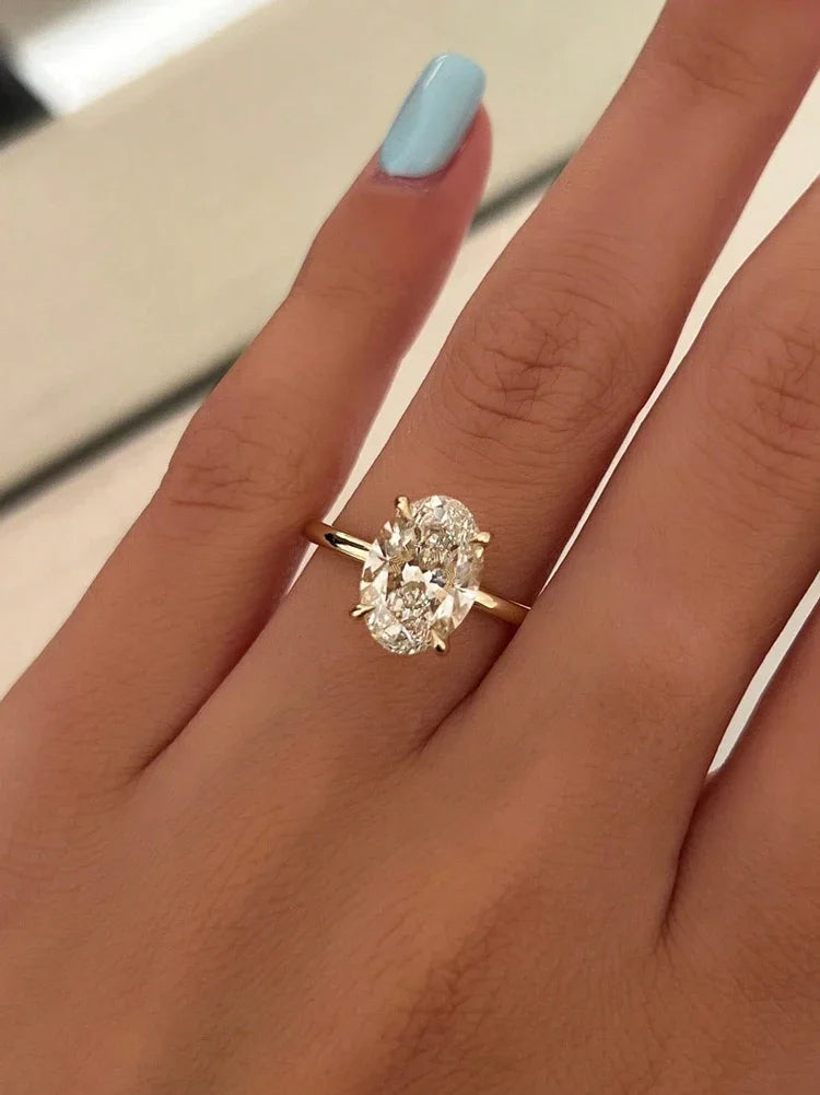 Vando™ Radiant Oval Ring — 925 Sterling Silver with Zircon