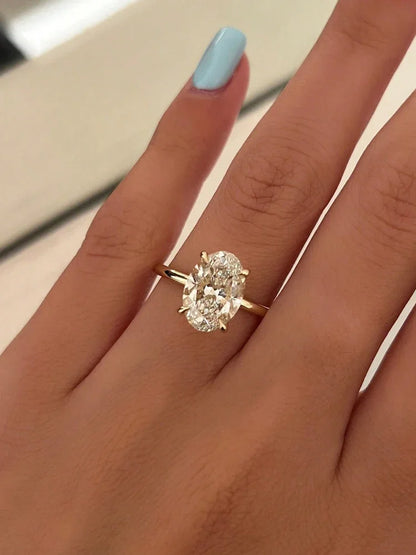 Vando™ Radiant Oval Ring — 925 Sterling Silver with Zircon