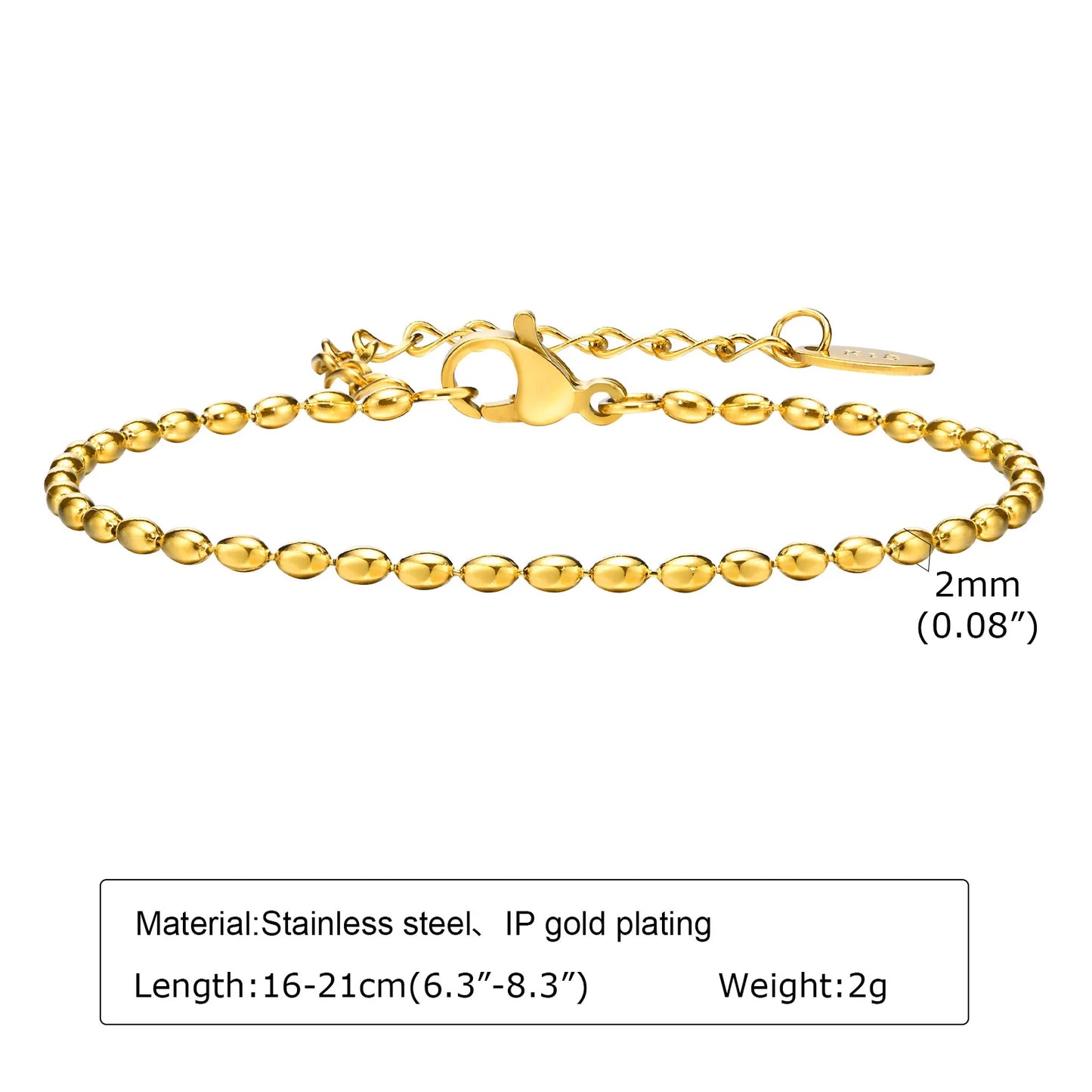 Vando™ Dainty Gold Link Bracelet